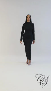 Kimmy Cut Out Detail Long Sleeve Bodycon Dress