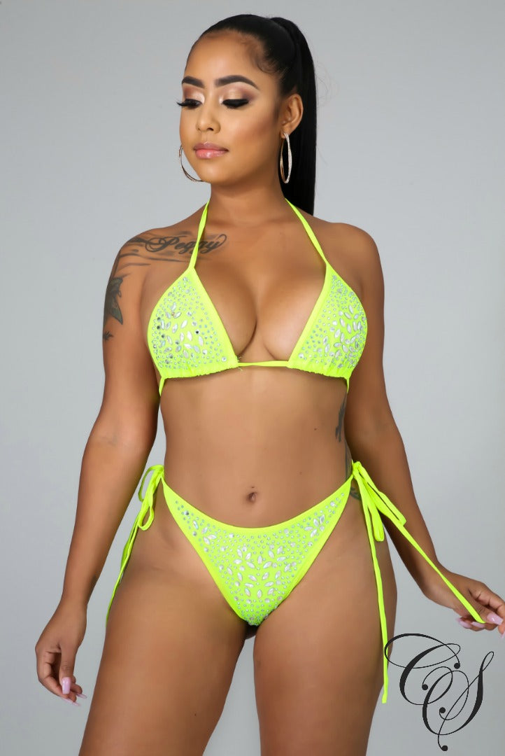 Brianne Rhinestone Swim Set, swimsuit - Designs By Cece Symoné