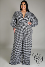 Genna Houndstooth Jumpsuit