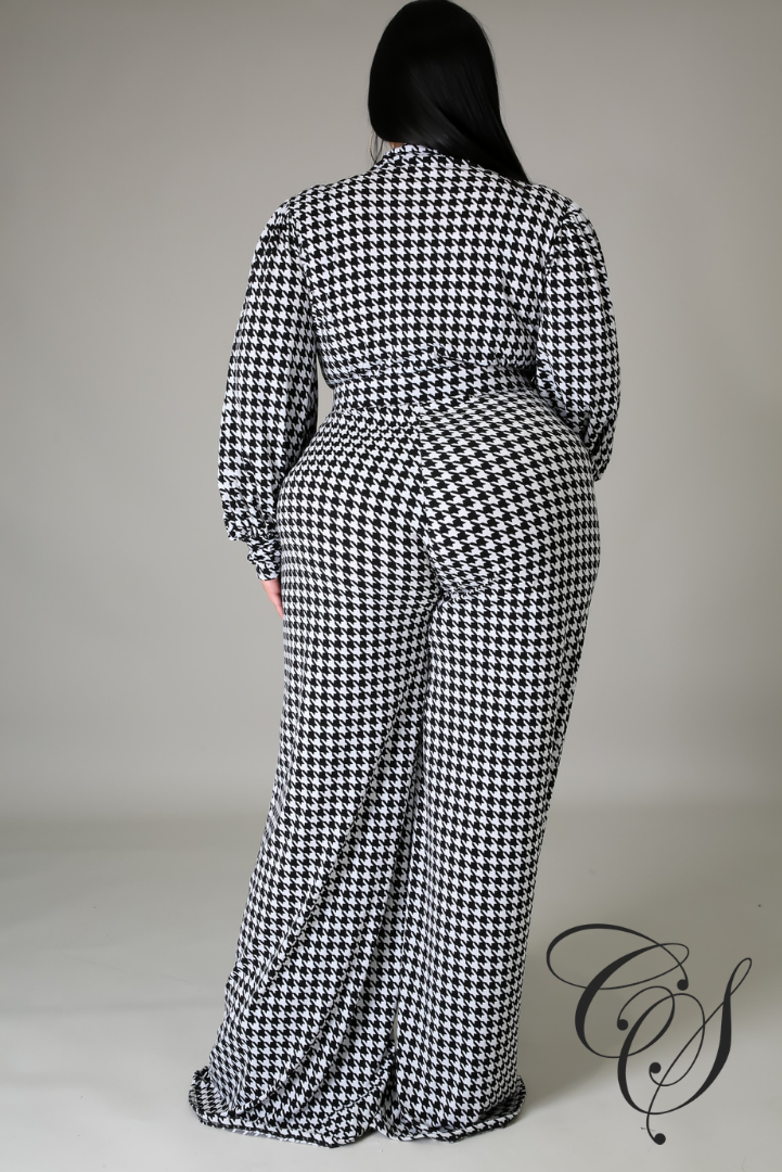 Genna Houndstooth Jumpsuit