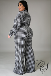 Genna Houndstooth Jumpsuit