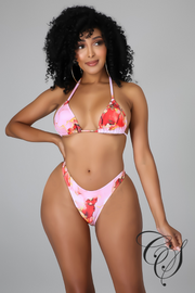 Karym 3pc Marble Print Swimsuit Set