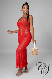 Kenia Crochet Maxi Cover Up