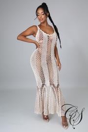 Kenia Crochet Maxi Cover Up