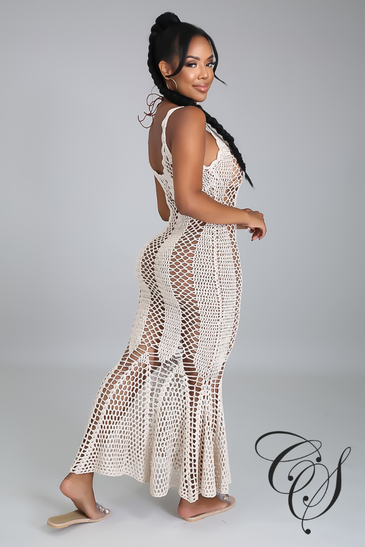 Kenia Crochet Maxi Cover Up