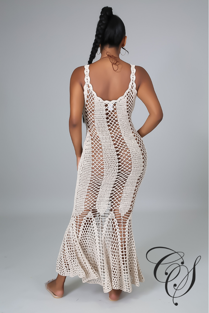 Kenia Crochet Maxi Cover Up