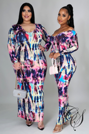 Addi Multi-Color Print Bodycon Dress