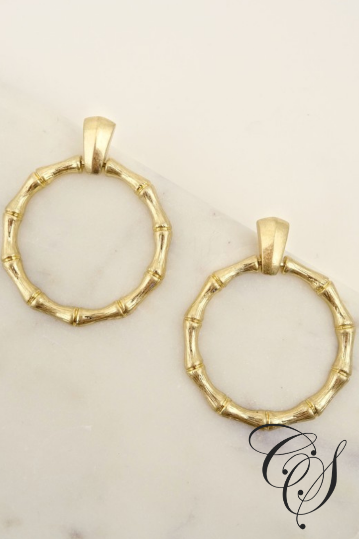 Sammy Bamboo Textured Hoops