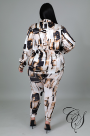 Vanna Abstract Print Legging Set